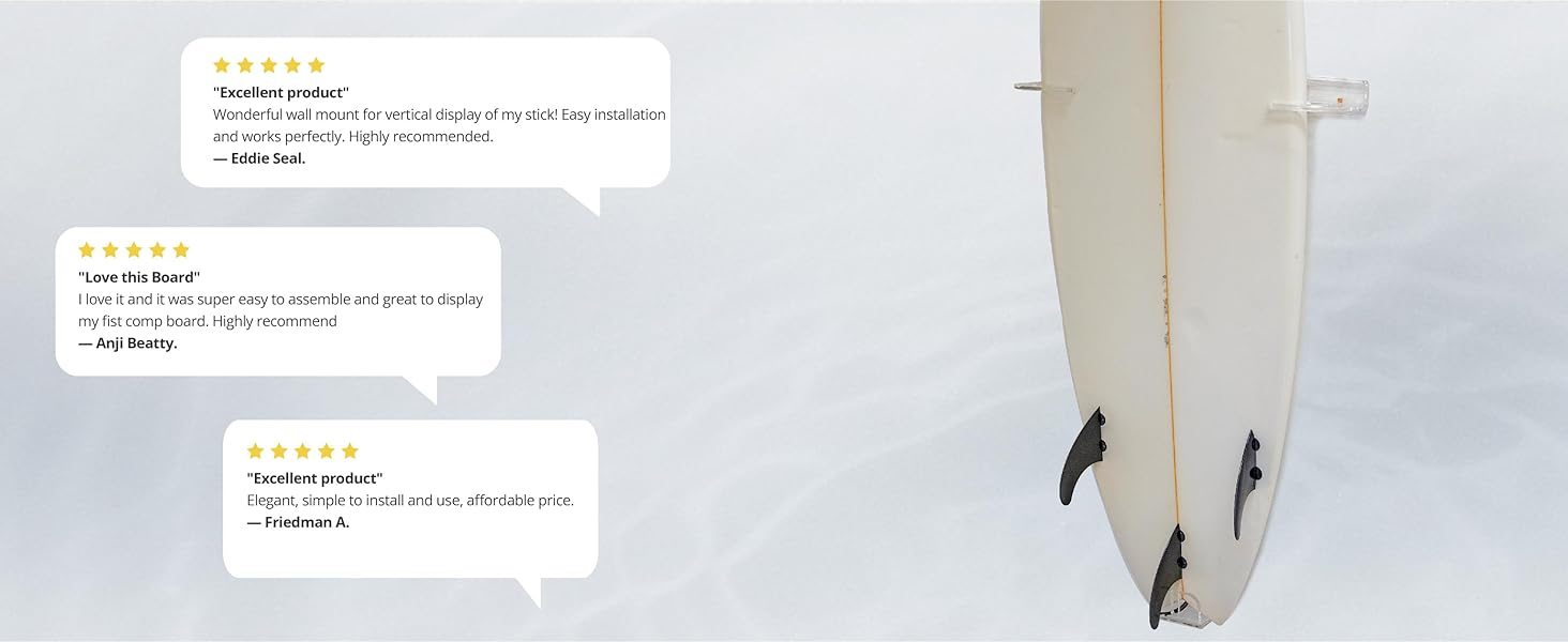 Floating Surfboard Wall Mount