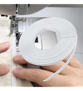 Hoacm White Boning for Sewing, High-Density 12mm x 20Yards Polyester Sew-Through Corset Boning, S...
