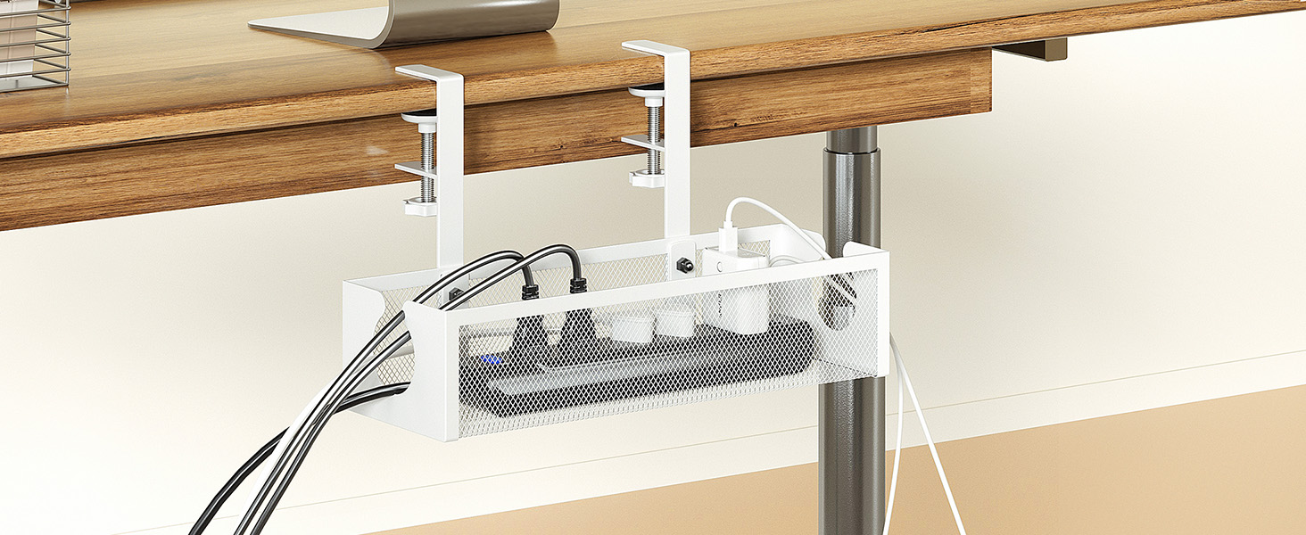 under desk management,no drill under desk cable management tray,cable management