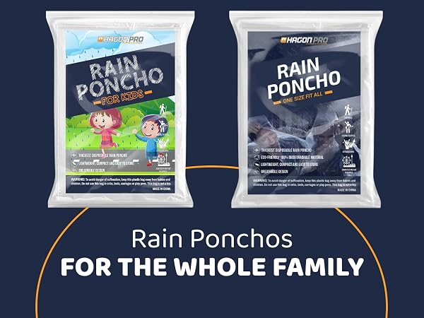 disposable rain ponchos for kids