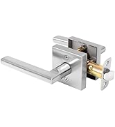 RAFECIEE Passage Door Handles Interior, Closet Door Handle, Door Lever No Lock Satin Nickel, 1 Pack