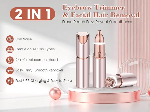 flawless facial hair remover 2 in 1 eyebrow trimmer facial hair removal eyebrow razor
