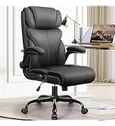 HeroSet Office Chair, Ergonomic Big and Tall Computer Desk Chairs, Executive Breathable Leather C...