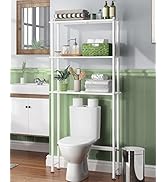 AmazerBath Bamboo Over The Toilet Storage Shelf, Over Toilet Bathroom Organizer Rack, 3-Tier Bath...