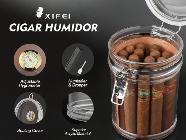 Acrylic cigar humidor
