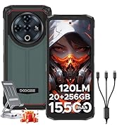 DOOGEE Fire 6 Power(2025) Rugged Smartphone,15500mAh/33W Fast,120LM Flashlight Rugged Phone, 256G...