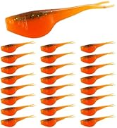 Bombite Crappie Baits,24pcs Split-Tail Crappie Lures Crappie Bait Fishing Soft Plastic Lures for ...