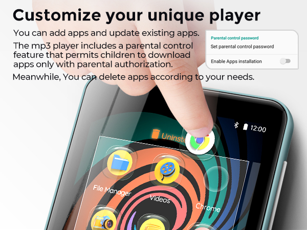 music player for kids ages 8-12 spotify