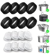 Cat Water Fountain Filter Replacement, 4+4/8+8/12+12/16+16 Pack for Stainless Steel Cat Fountain ...
