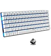 Lomiluskr AK33 Compact Wired Mechanical Keyboard, 82 Anti-ghosting Keys, Small and Portable, Sing...