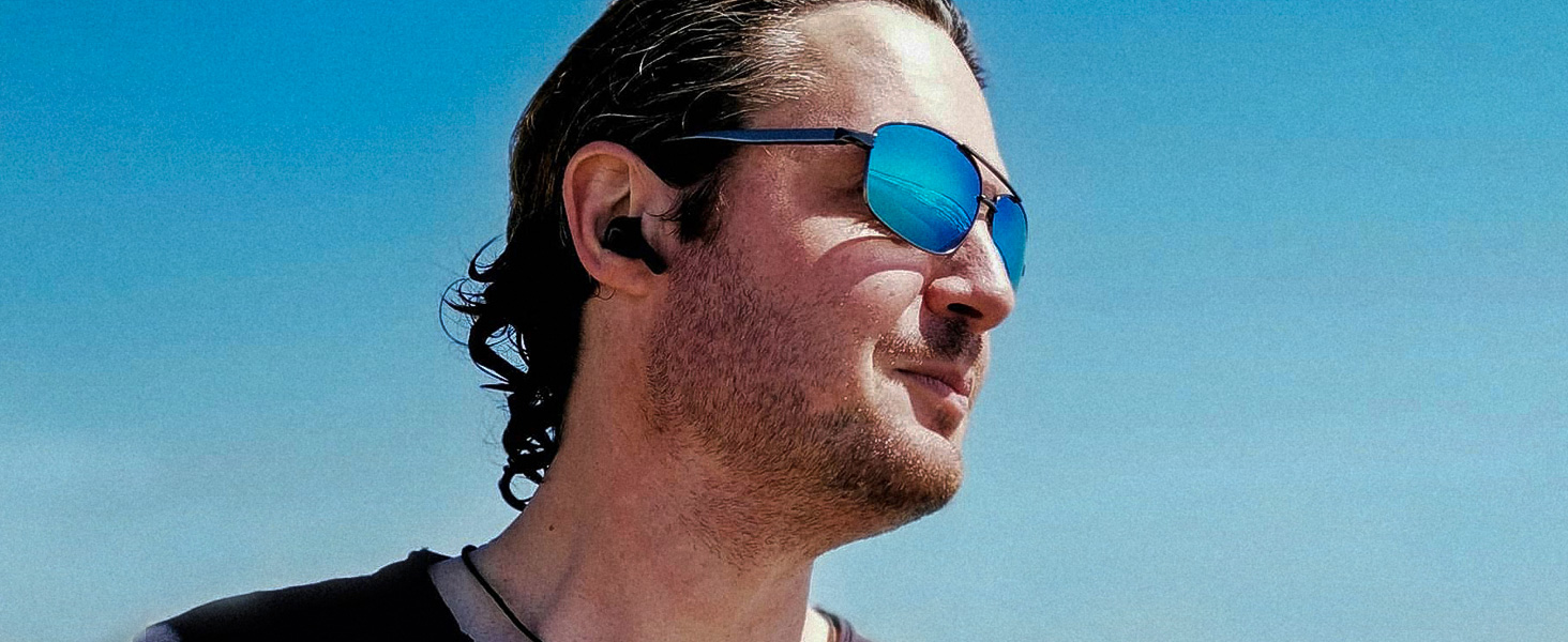 running sunglasses for men blue reflective lens