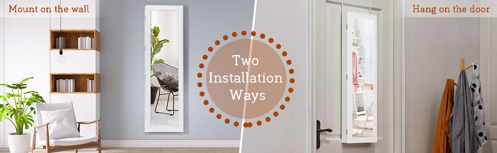 Mirrored Storage Jewelry Cabinets