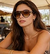 Colrea Oversized Aviator Sunglasses for Women Men Retro Big Round Aviators Trendy 70s Vintage Shi...