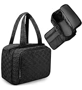 SUNRISING Travel Toiletry Bag, Lightweight Large Wide-open Travel Bag for Women, Puffy Cosmetic M...