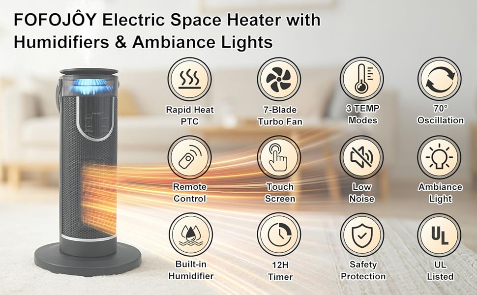 FOFOJÔY Space Heaters for Indoor Use