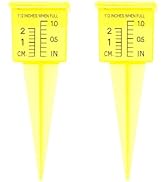 Housoutil 2Pcs Rain Gauge Sprinkler Outdoor, 1.5 Inch Lawn Water Gauge, Measuring Tool for Accura...