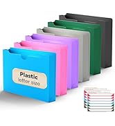 NORDUN Plastic 2 Inch Expanding File Jacket Folders,12 Pack Heavy Duty Expansion Pocket Files,Rei...