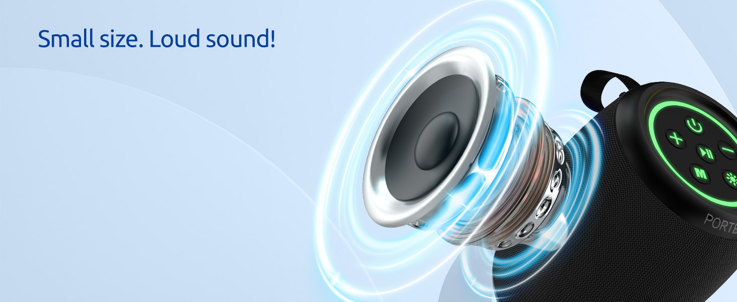 bluetooth speaker loud stereo sound, small bluetooth speaker wireless for outdoor