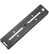 180MM Quick Release Plate with Double Arca Dovetails Precision rail with bubble Level &amp; precision...