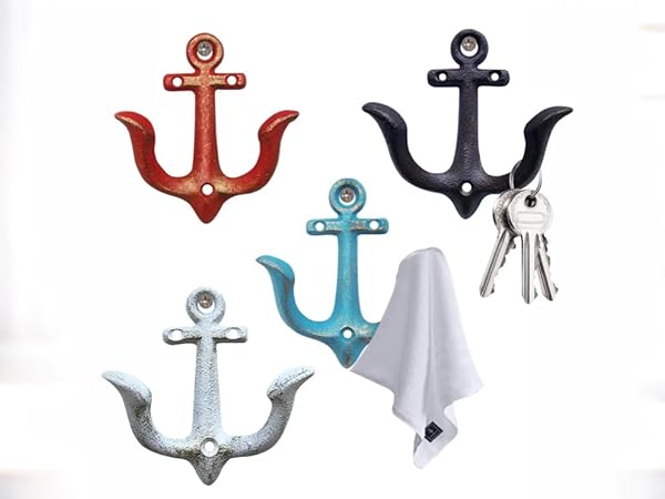 Cast Iron Nautical Anchor Design Wall Hooks