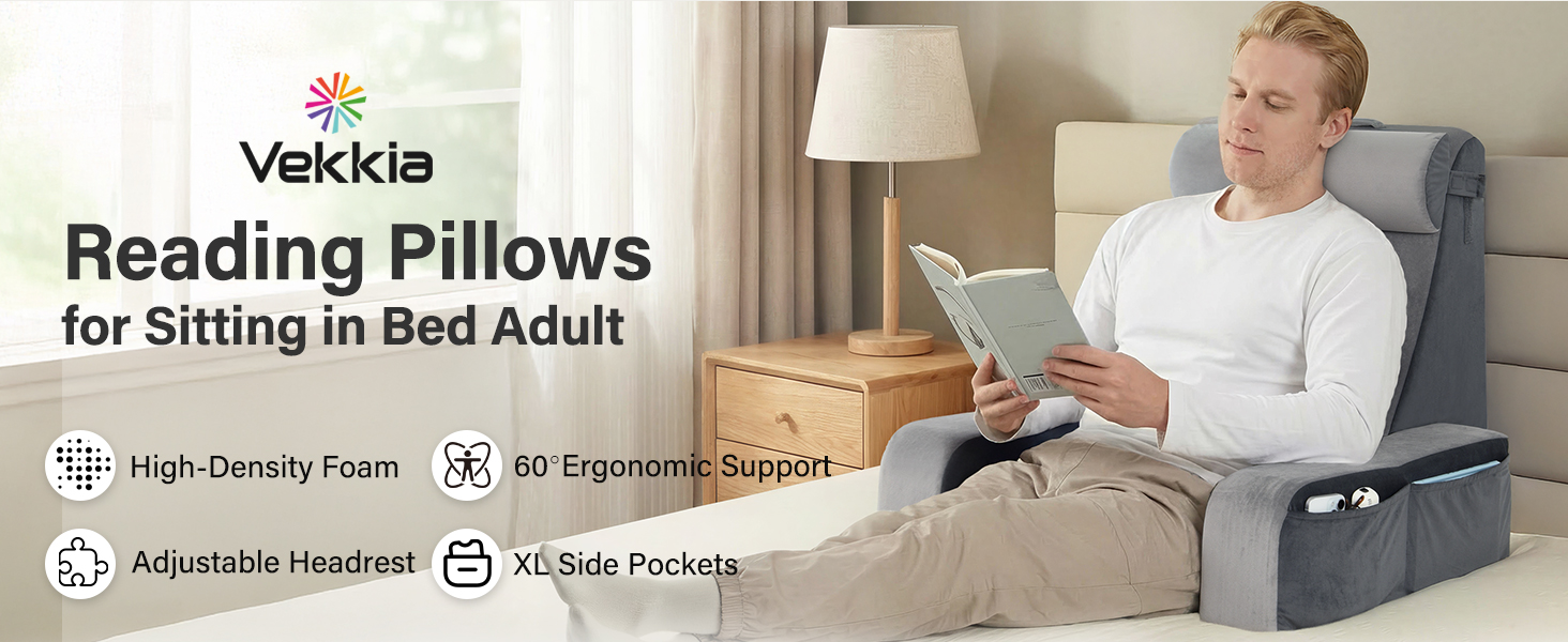 Reading Pillows for Sitting in Bed Adult