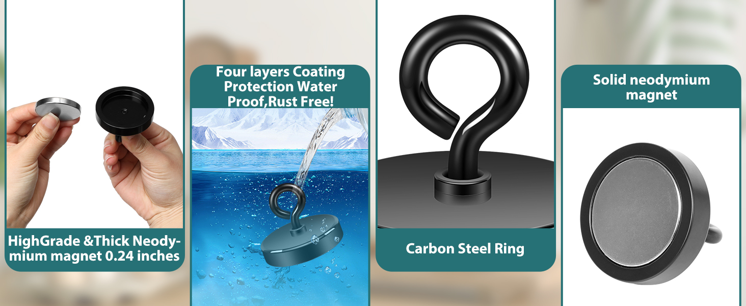 Neosmuk Black Fishing Magnet 2inches can save your space