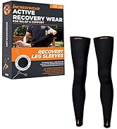 Incrediwear Leg Sleeve 2pk – Full Length Long Leg Sleeve for Leg Pain Relief &amp; Leg Muscle Recover...