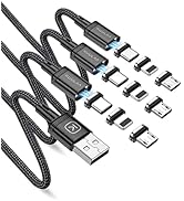 Kuulaa 3Pack Magnetic Charging Cable Magnetic Lightning Cable Magnetic Phone Charger 3A Fast Char...