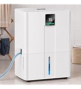 Uthfy 6000sq.ft Large Dehumidifier for Basement, Max 100 Pints Dehumidifiers with Drain Hose, 5.5...
