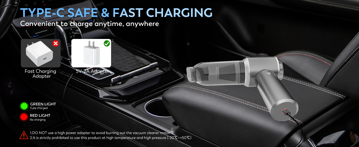 KedeeSparkle Mini Car Vacuum Cleaner, 4 in 1 Cordless Vacuum Cleaner