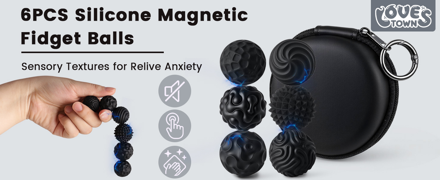 silicone magnetic fidget balls
