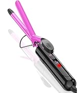 1/2 Inch Small Curling Iron for Short Hair, Dual Voltage Small Curling Wand with 2 Heat Settings ...