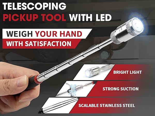 inspection mirror magnetic pickup tool telescoping magnetic pickup tool magnet stick