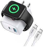 TOPADRE Charger for Apple Watch, USB C Charger Block, 3-in-1 20W Fast Charging, Portable Plug Tra...
