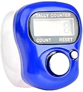 5 Digit LED Digital Row Counter, Handheld Tally Counter with Ring Electronic Click Counter for Go...