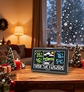 DreamSky Weather Station Indoor Outdoor Thermometer Wireless with Digital Atomic Clock for Home, ...