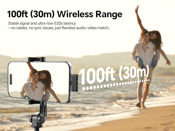 100ft Wireless Transmission Range with Ultra-Low Latency