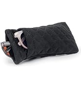 Face Shadow Double Eyeglasses Pouch Large Squeeze Top Microfiber Soft Glasses Case For Women With...