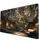 Nasdalgias Dark Academia Bookish Desk Mat Adventure Dreams Extended Mousepad Large Gaming Mousepa...
