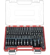 ROTATION 34-Piece Magnetic Impact Nut Driver Set, SAE&amp;Metric Magnetic Nut Driver Bits with Deep S...