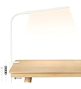 Lepro Clip on Desk Lamp LED Reading light Dimmable USB Clamp Lamp with 3 Color Modes 10 Brightnes...