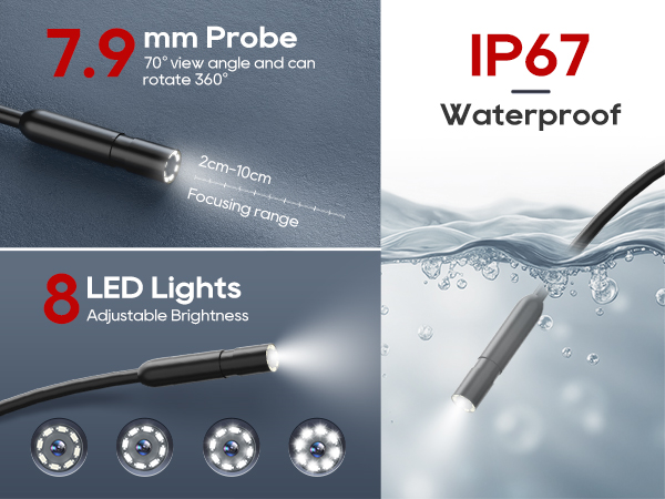 borescope camera with light