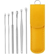 Ear Wax Removal Kit,Ear Cleaner: 6 Pcs Mini Portable Ear Scope with Stainless Steel 360° Spiral E...