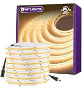 HitLights COB LED Strip Lights Warm White 3000K, 16.4ft Premium High Density 24V Tape Light, 2560...