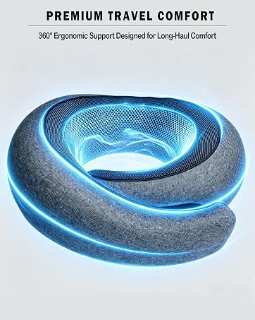 travel pillow,360° Ergonomic Support Designed for Long-Haul Comfort