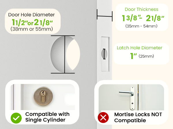 ghome smart door lock for front door knob easy to install fingerprint door knob secure