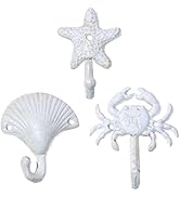 TOPBATHY 3pcs Nautical Hooks Crab sea Shell Shape Wall Hooks Coat Towel Hooks Robe Key Hat Clothe...
