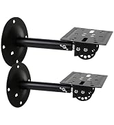 5 CORE Speaker Wall Ceiling Mount Stand 2Pcs Black Sturdy Speaker Mounting Bracket w Adjustable S...