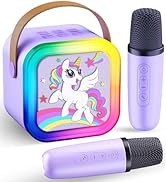 Gocina Karaoke Machine for Kids, Portable Karaoke Machine with 2 Bluetooth Wireless Microphones, ...