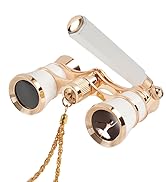 3X25 Opera Glasses for Women Theater Binocular Elegant with Adjustable Handle &amp;amp;amp Chain for Concert